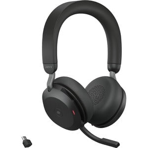 Jabra Evolve2 75 Headset - Stereo - USB Type C - Wireless - Bluetooth - 3000 cm - 20 Hz - 20 kHz - On-ear - Binaural - Ear-cup - MEMS Technology Microphone - Noise Canceling - Black IM5320756