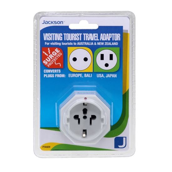 Jackson 1x Outlet Travel Adaptor, Converts US, USA/Asian Plugs for use in NZ/AUS CDPTA929