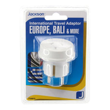 Jackson Outbound Travel Adaptor, Converts NZ/AUS Plugs for use in Europe/Bali CDPTA8810