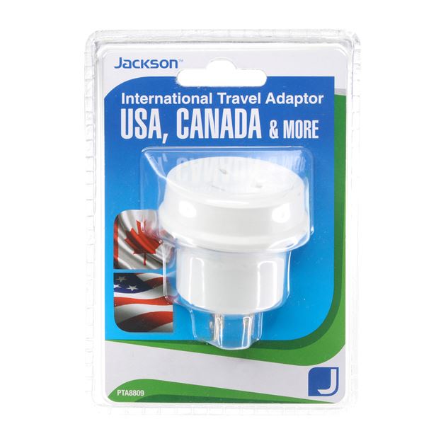 Jackson Outbound Travel Adaptor, Converts NZ/AUS Plugs for use in USA/Canada CDPTA8809