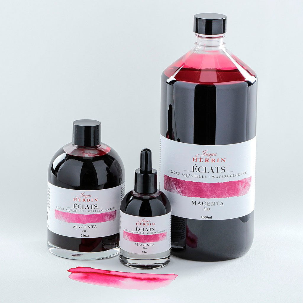 Jacques Herbin Eclats Watercolour Ink 300 Magenta 250ml | Herbin ...