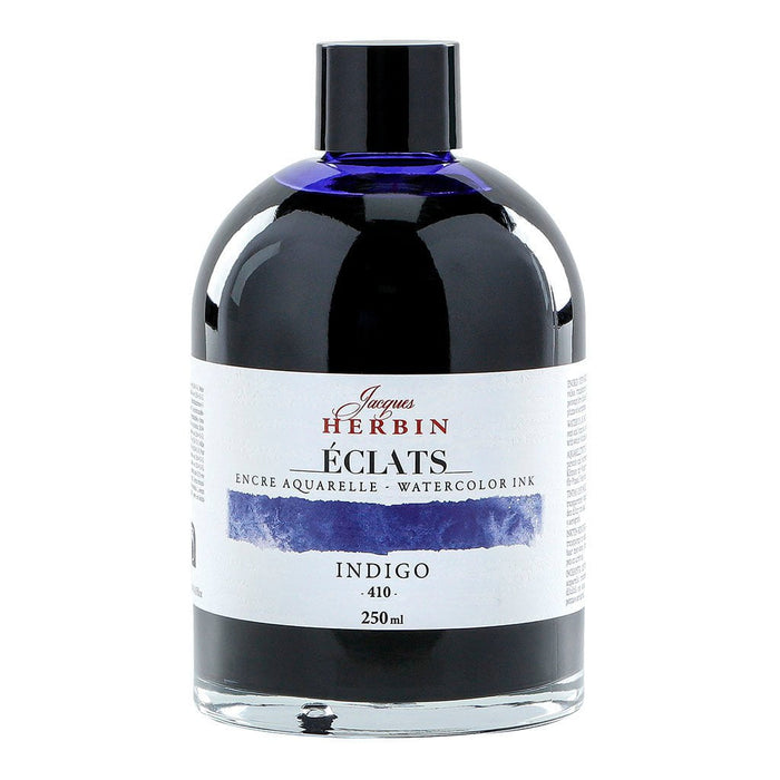 Jacques Herbin Eclats Watercolour Ink 410 Indigo 250ml FPC18410T