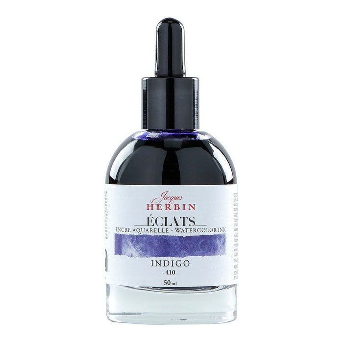 Jacques Herbin Eclats Watercolour Ink 410 Indigo 50ml FPC16410T