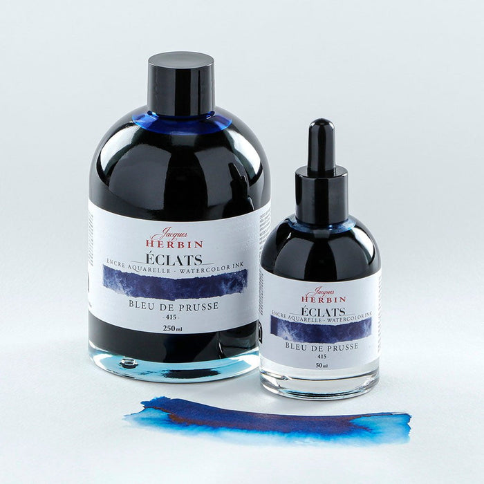 Jacques Herbin Eclats Watercolour Ink 415 Prussian Blue 50ml FPC16415T