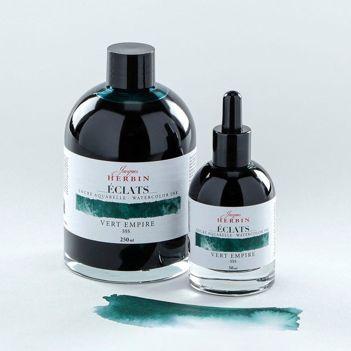 Jacques Herbin Eclats Watercolour Ink 555 Empire Green 50ml FPC16555T