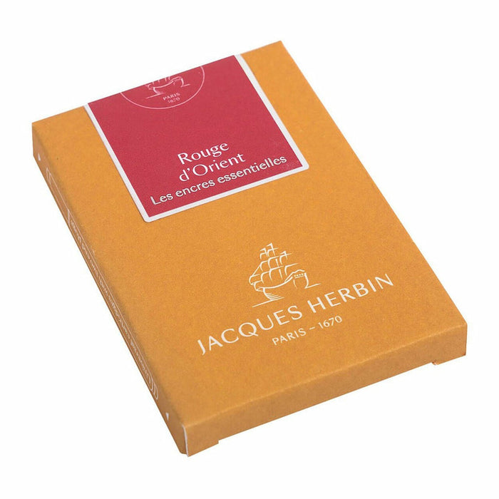 Jacques Herbin Essential Ink Cartridge Rouge d'Orient, Pack of 7 FPC11069JT