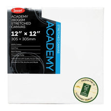 Jasart Academy Art Canvas 12x12", Pack of 6, 38mm Thick Edge 280gsm JA0013040