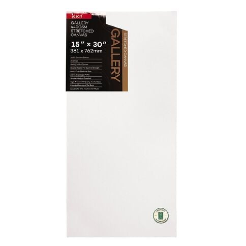 Jasart Gallery Art Canvas 15x30", Pack of 3, 38mm Thick Edge 440gsm JA0053500