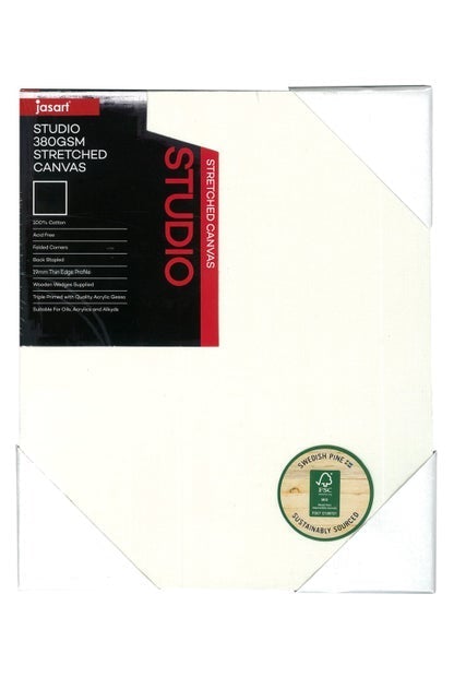 Jasart Studio Art Canvas 10x12", Pack of 8, 18mm Thin Edge 380gsm JA0013180
