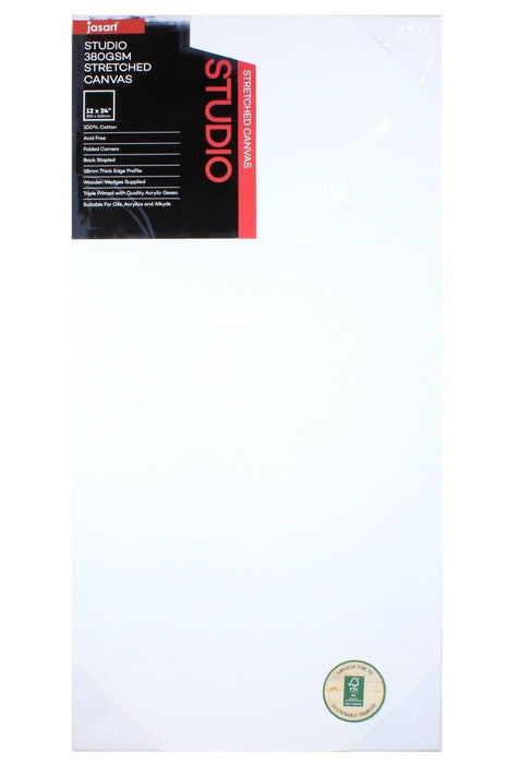 Jasart Studio Art Canvas 12x24", Pack of 6, 38mm Thick Edge 380gsm JA0014460