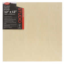 Jasart Studio Artists' Wooden Boards 12x16", Pack of 4,  38mm Thick Edge JA0040170