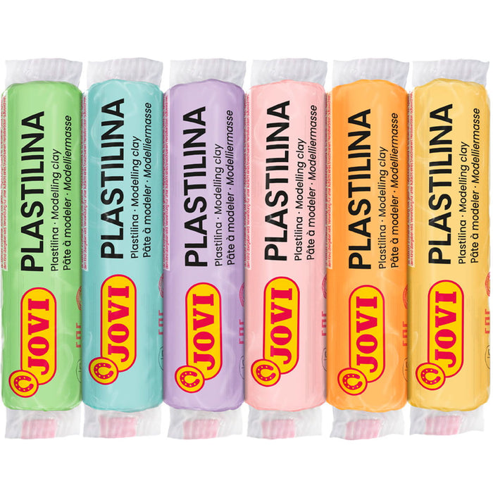Jovi Plastilina Vegetable-based Modelling Clay 6 x 15gm Pastels CXJOV906P
