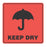 KEEP DRY Printed Permanent Adhesive Label 99mm x 99mm x 500 Labels per roll MPH15130