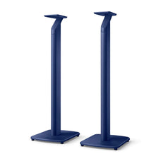 KEF S1 Floor Stand, Integrated Cable Management System, Aluminium Construction, Fillable Pillar and Rubber Feet, Blue, Pair CDS1STANDBLUE