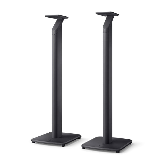 KEF S1 Floor Stand, Integrated Cable Management System, Aluminium Construction, Fillable Pillar and Rubber Feet, Grey, Pair CDS1STANDGREY