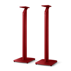 KEF S1 Floor Stand, Integrated Cable Management System, Aluminium Construction, Fillable Pillar and Rubber Feet, Red, Pair CDS1STANDRED