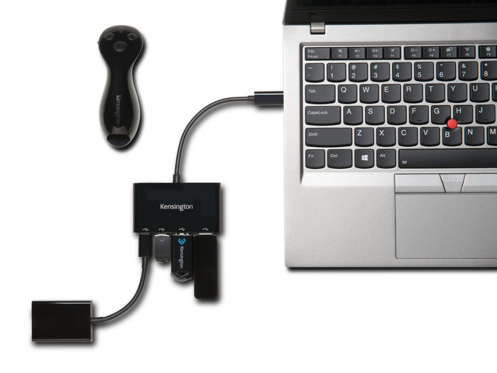 Kensington CH1000 USB-C 4 Port Hub - 2 USB-A & 2 USB-C Ports AO39124