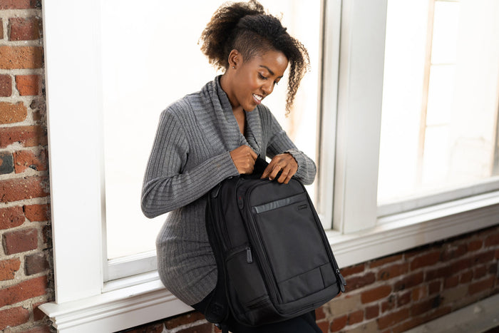 Kensington Contour 2.0 Business Slim 14" Laptop Backpack, Puncture Resistant, Water Resistant, Security Compartment AOK60383WW