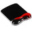 Kensington Duo Gel Wave Mouse Pad with Wrist Rest - Black, Red - Gel - 1 Pack IM1393496