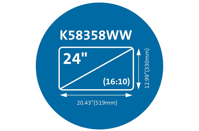 Kensington MagPro 24.0" (16:10) Monitor Privacy Screen with Magnetic Strip AOK58358WW