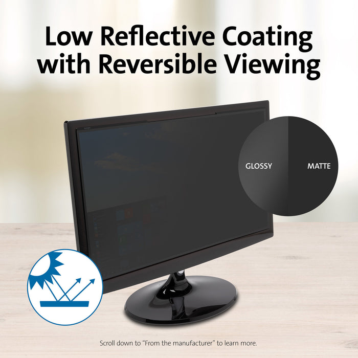 Kensington MagPro Magnetic Privacy Screen For 21.5" Monitors AOK58354WW