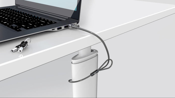 Kensington Microsaver 2.0 Keyed Laptop Lock, Strong 10mm Lock Head, Carbon Steel Cable, Hidden Pin Technology, AO65020