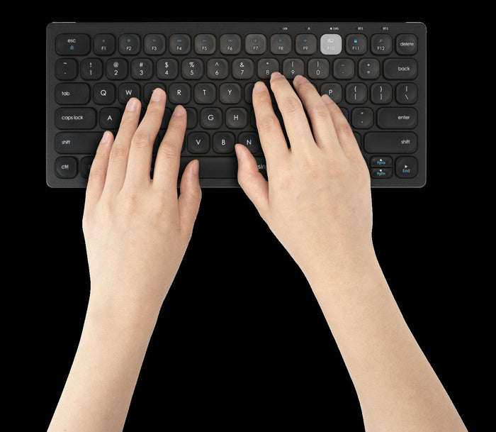 Kensington Multi-Device Dual Wireless Compact Keyboard Black, Up To 3 Devices AOK75502US
