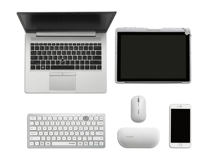 Kensington Multi-Device Dual Wireless Compact Keyboard Silver, Up To 3 Devices AOK75504US