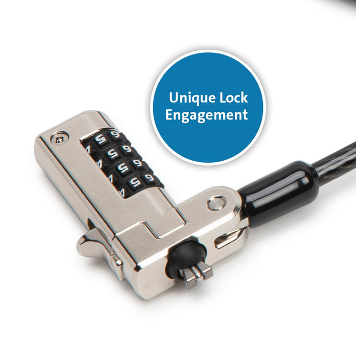 Kensington N17 Serialised Combination Laptop Lock 2.0 For Wedge-Shaped Slots AOK68009WW