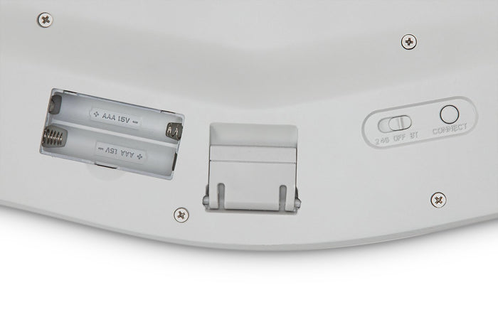 Kensington Pro Fit Ergo Dual Wireless Keyboard, Grey, Ergonomic, Wrist Rest, Spill-Proof AOK75402US