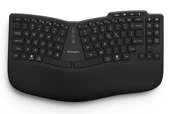 Kensington Pro Fit Ergo KB675 EQ Rechargeable Keyboard, Black AOK75491US