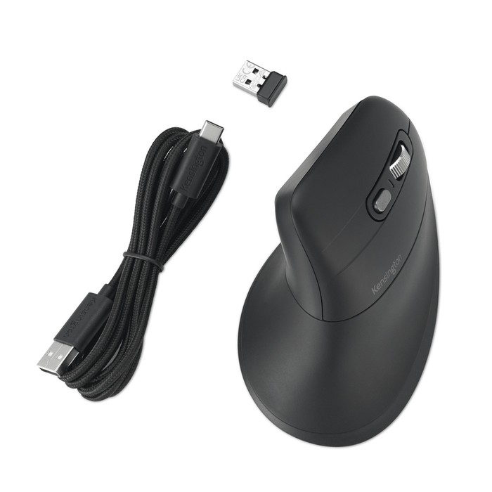 Kensington Pro Fit Ergo MY630 EQ Rechargeable Mouse, Black AOK72484WW