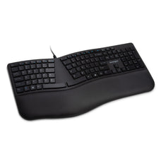 Kensington Pro Fit Ergo Wired Keyboard, Built-In Wrist Rest, Spill-Proof Keys, Ergonomist Approved AOK75400US
