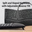 Kensington Pro Fit Ergo Wired Keyboard, Built-In Wrist Rest, Spill-Proof Keys, Ergonomist Approved AOK75400US