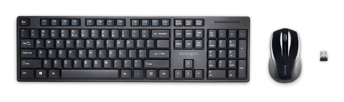 Kensington Pro Fit Low Profile Wireless Desktop Set - Keyboard + Mouse AO75230