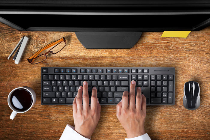Kensington Pro Fit Low Profile Wireless Desktop Set - Keyboard + Mouse AO75230