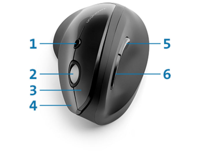 Kensington Pro Fit Vertical Wireless Mouse - Black AOK75501WW