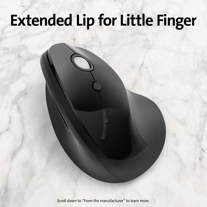 Kensington Pro Fit Vertical Wireless Mouse - Black AOK75501WW