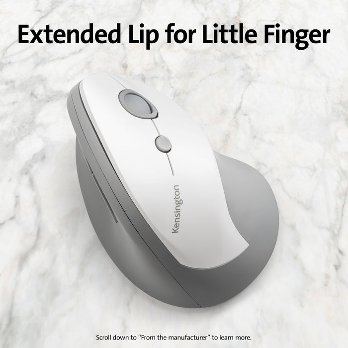 Kensington Pro Fit Vertical Wireless Mouse - Grey AOK75520WW