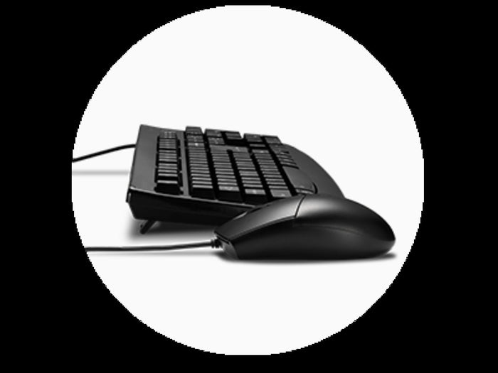 Kensington Pro Fit Washable Wired Waterproof Keyboard & Mouse Set AOK70316US