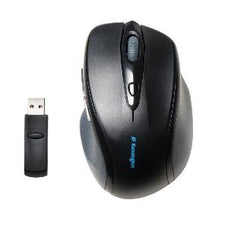 Kensington Pro Fit Wireless Full-Size Mouse - Optical - Wireless - Radio Frequency - 2.40 GHz - Black - 1 Pack - USB - 1200 dpi - Scroll Wheel - Right-handed Only IM1689852