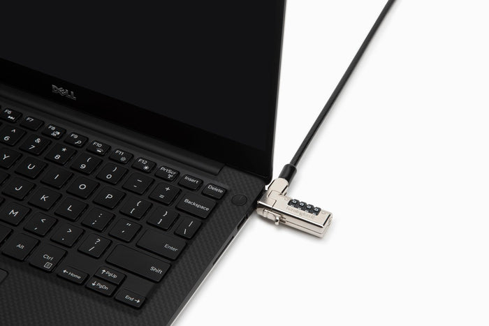 Kensington Slim N17 Combination Laptop Lock 2.0 for Wedge-Shaped Slots, 4-Wheel Number Code, Carbon Steel Cable, Tough Lock Head AOK68008WW