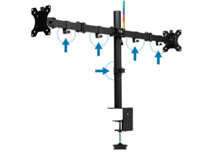 Kensington Smartfit Ergo Dual Extended Monitor Arm with C-Clamp Base AOK55409WW