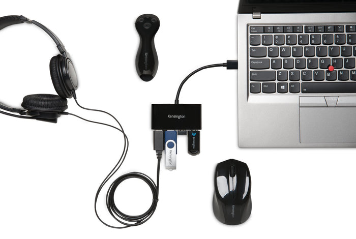 Kensington UH4000 USB 3.0 4 Port Hub for Windows and Mac AO39121