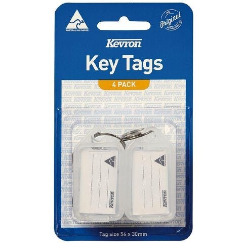 Kevron ID5 Key Tags Clear, Pack of 4 AO47037
