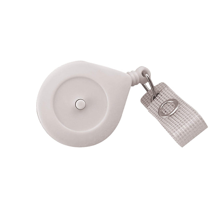 Kevron Retractable Badge Reel Clip On White - Pack of 10 AO46756