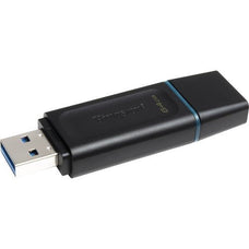 Kingston DataTraveler Exodia 64GB USB 3.2 (Gen 1) Flash Drive - 64 GB - USB 3.2 (Gen 1) - Black, Teal IM5028399