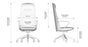 Knight's Aero Executive Genuine Leather Highback Chair, Unassembled KG_AEROHLB_KD