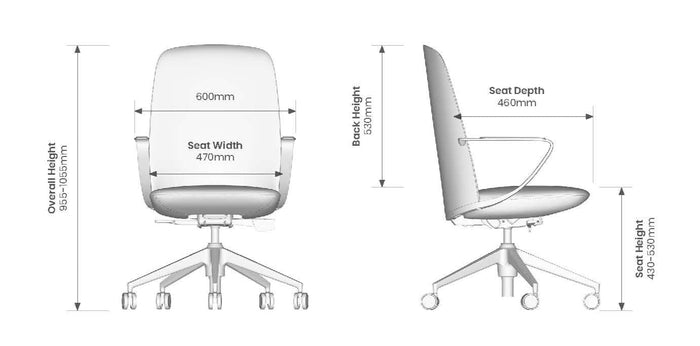 Knight's Aero Executive Genuine Leather Midback Chair, Assembled KG_AEROMLB