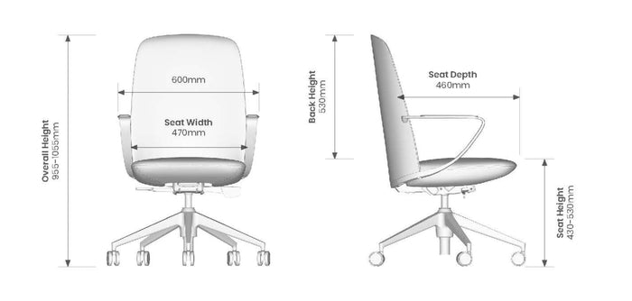 Knight's Aero Executive Genuine Leather Midback Chair, Unassembled KG_AEROMLB_KD